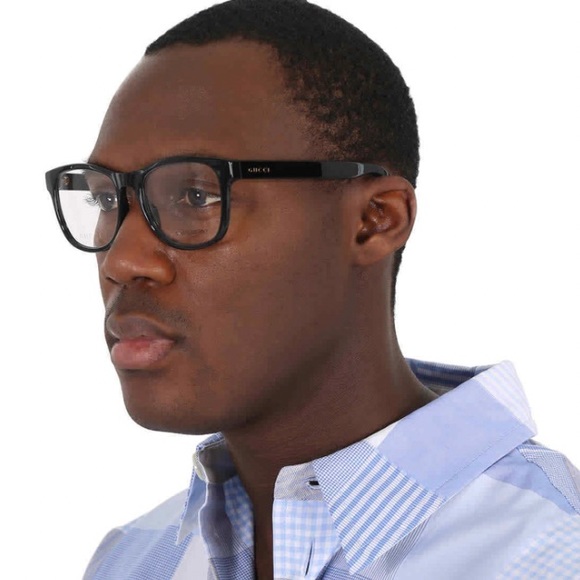 New Gucci Demo Square Men's Eyeglasses GG1344O 005 56
